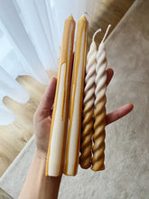 Load image into Gallery viewer, Caramel Abstract Drip Candle Set