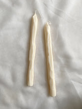 Load image into Gallery viewer, Hand Carved White Candlesticks Set