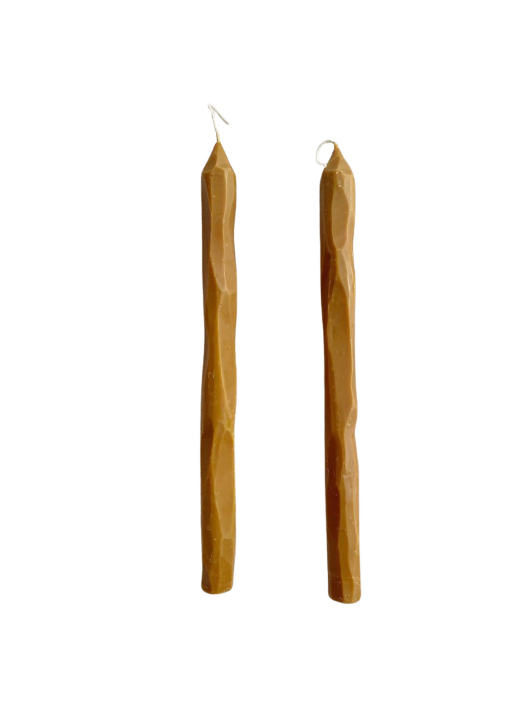 Hand Carved Caramel Candlesticks Set