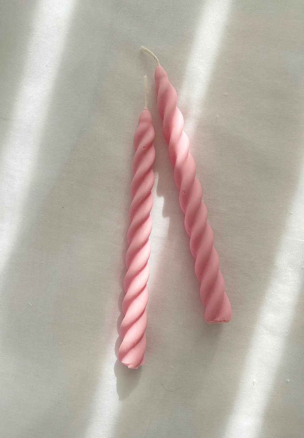 Bubblegum Pink Twirl Candle Set